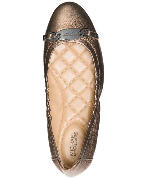 michael kors joyce gold ballet flats|michael kors snakeskin flats.